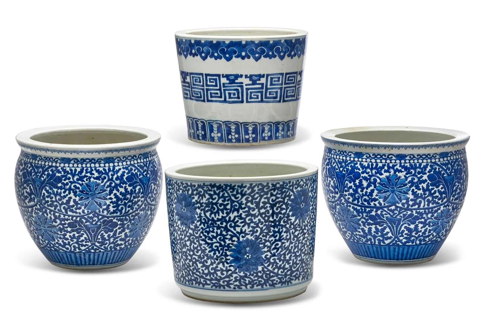 FOUR CHINESE BLUE AND WHITE PORCELAIN