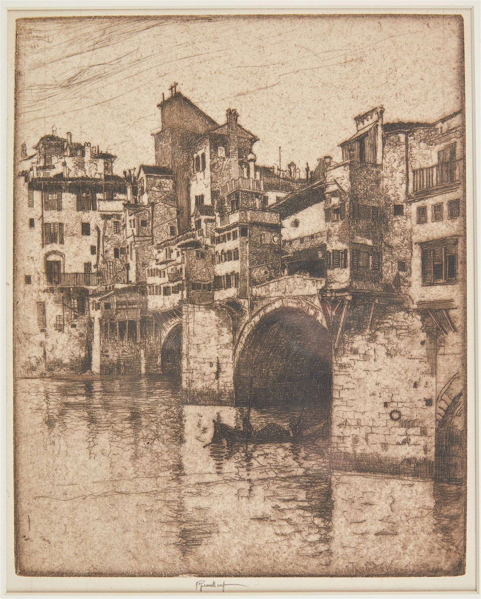 JOSEPH PENNEL, PONTE VECCHIO, FLORENCEJoseph