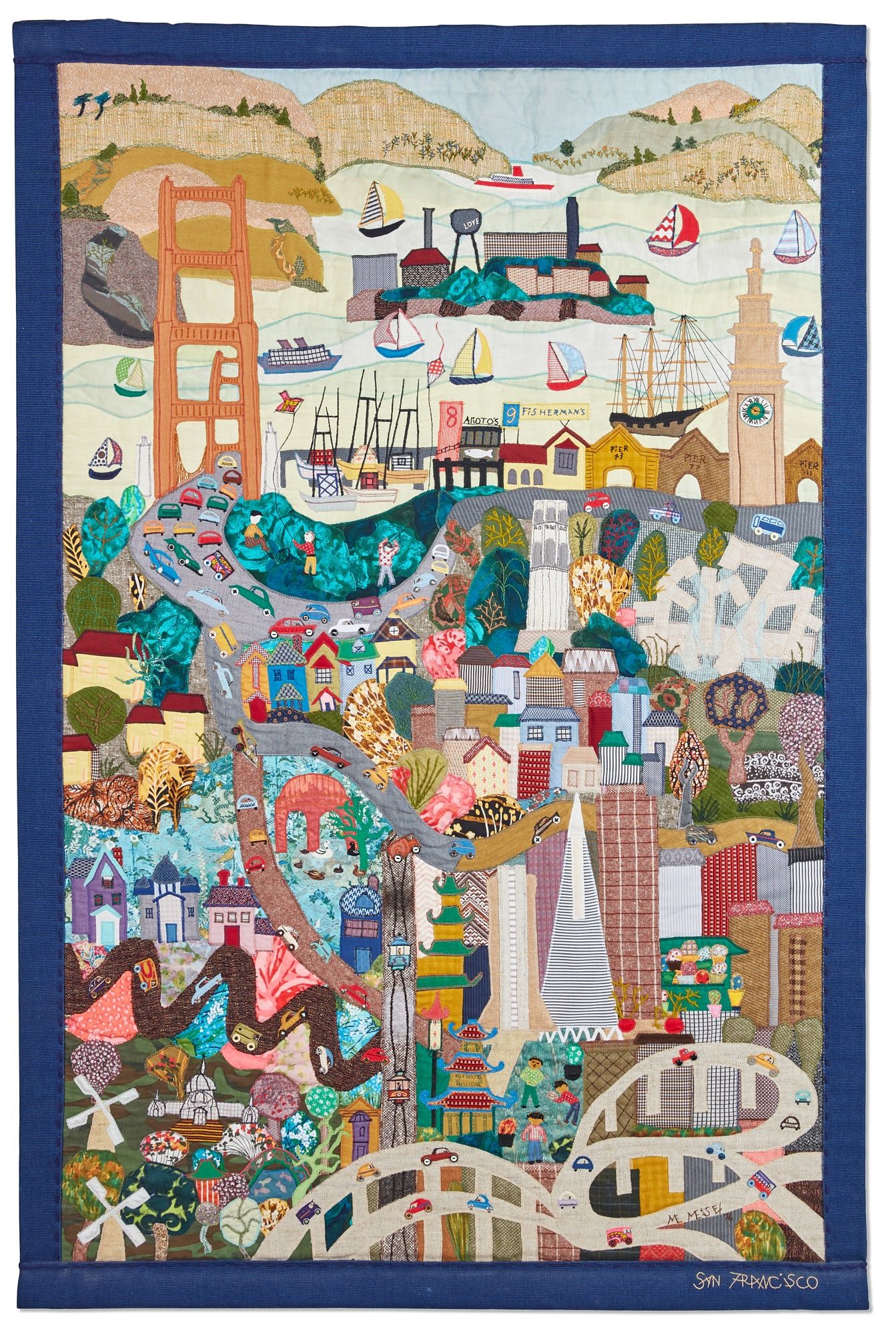 AN AMERICAN TAPESTRY DEPICTING