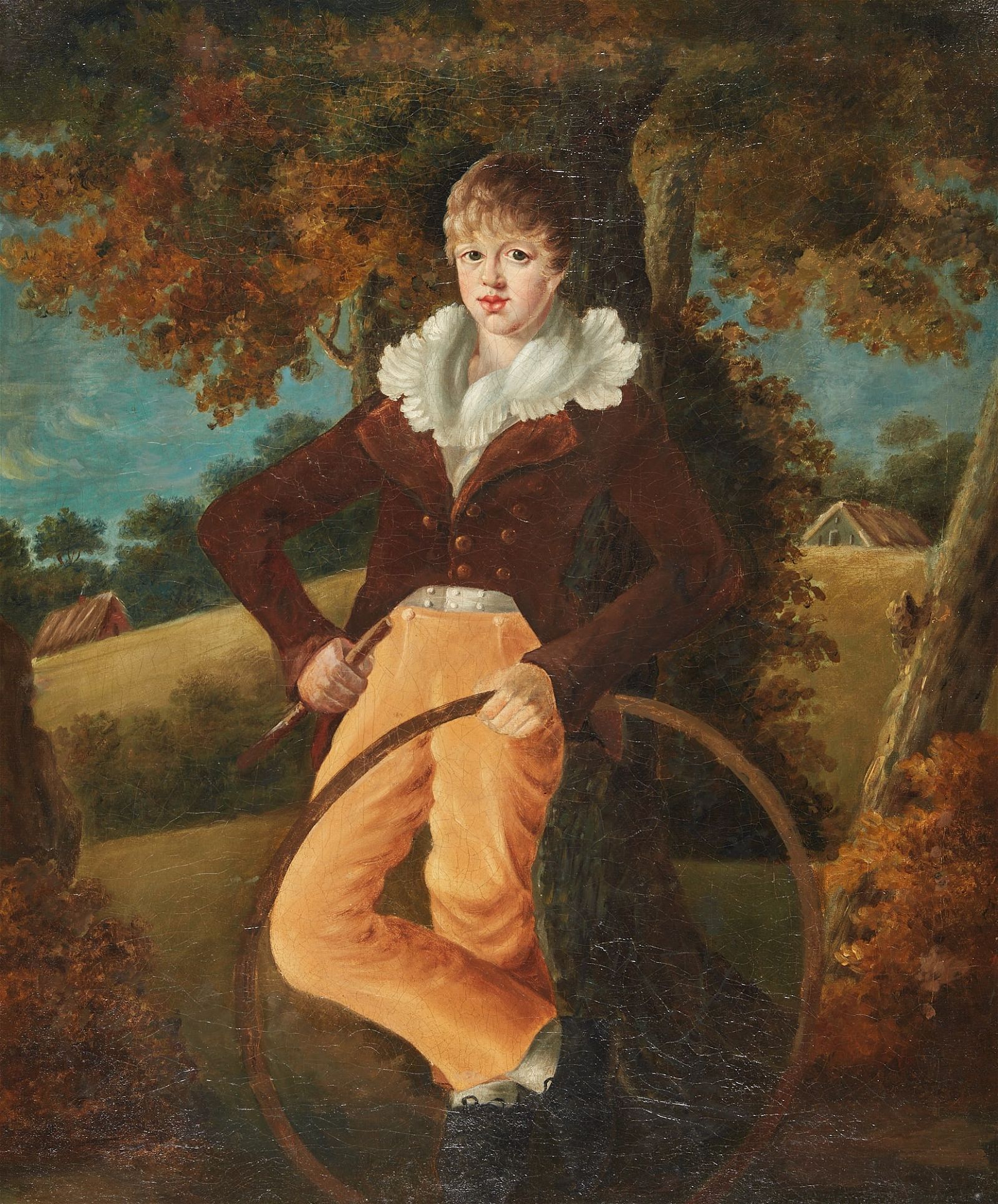 WILLIAM OWEN, YOUNG BOY WITH HOOP AND