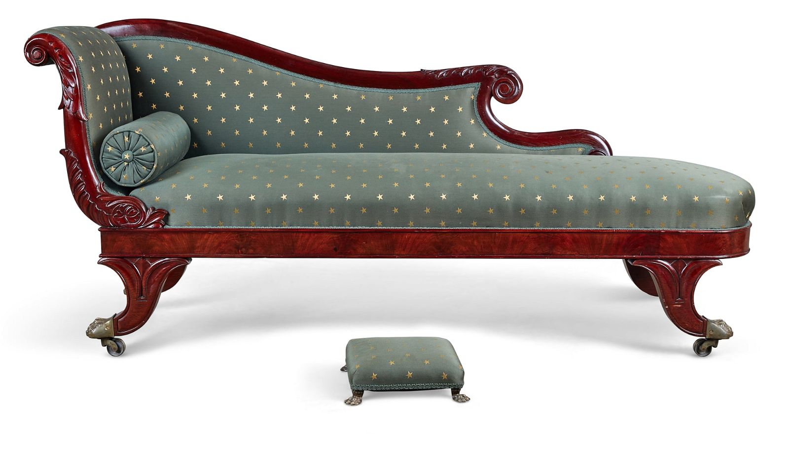 AN AMERICAN MAHOGANY DAY BED, AND