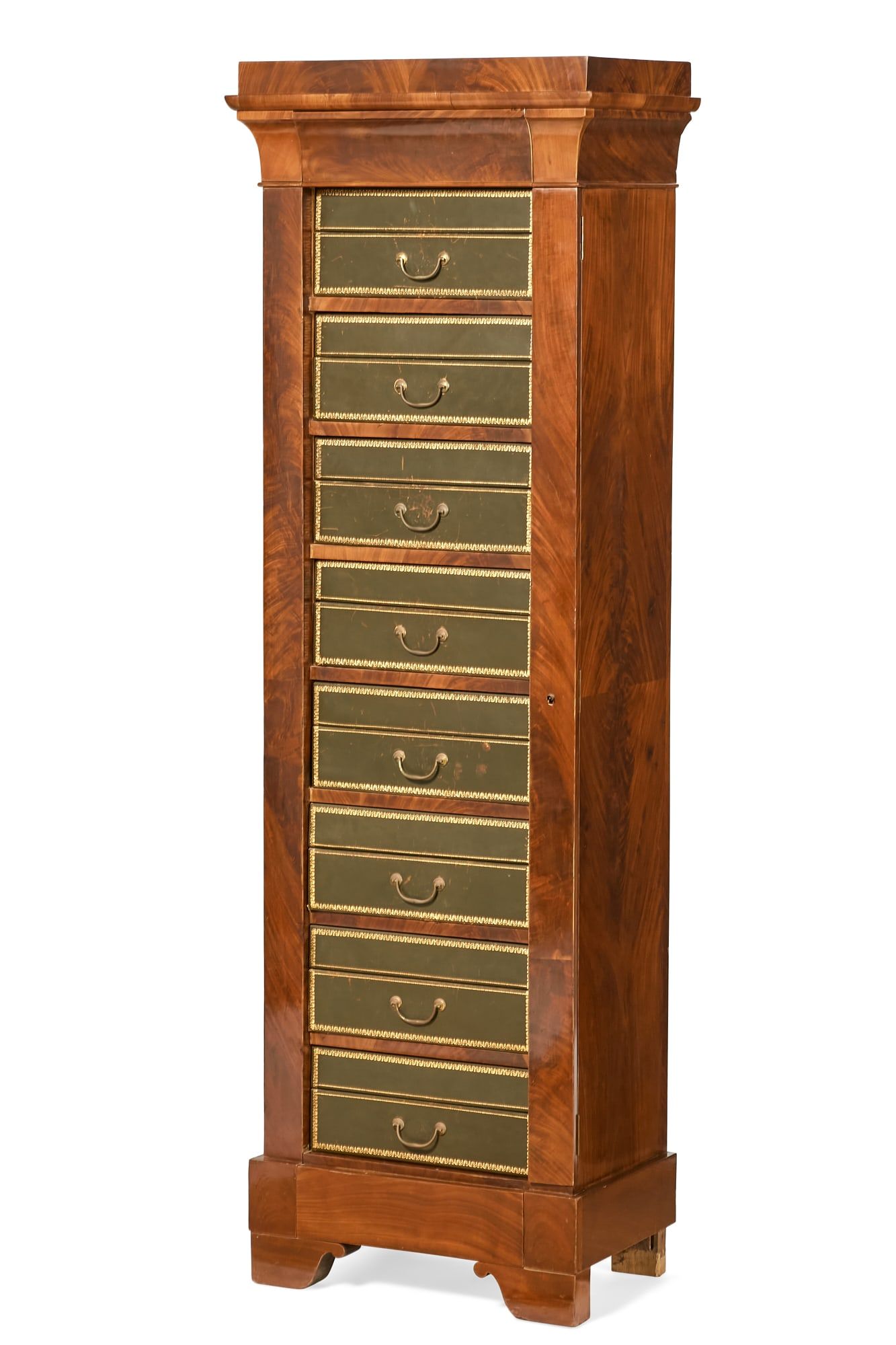 A NAPOLEON III MAHOGANY CARTONNIERA