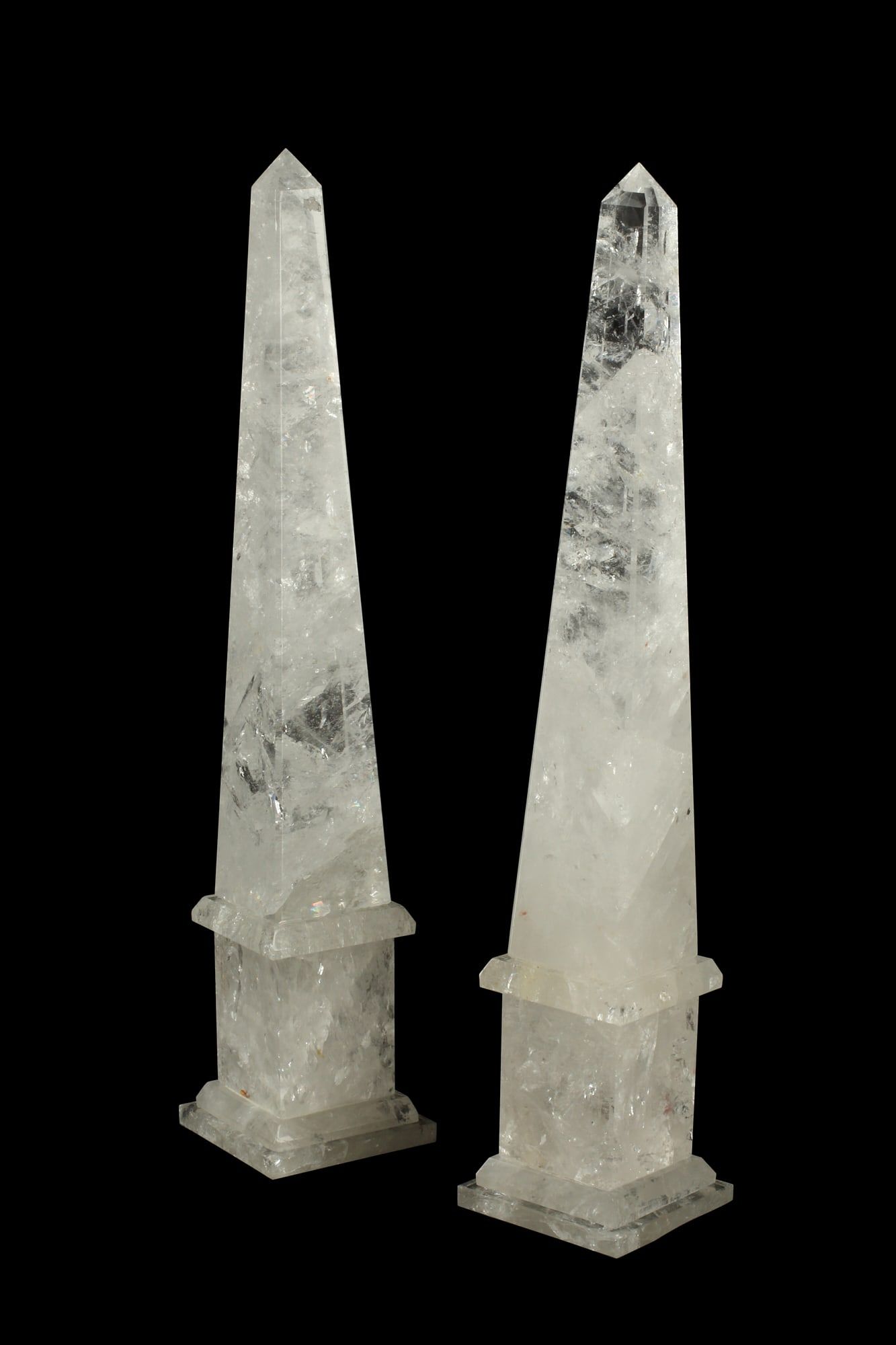 A PAIR OF NEOCLASSICAL STYLE CRYSTAL