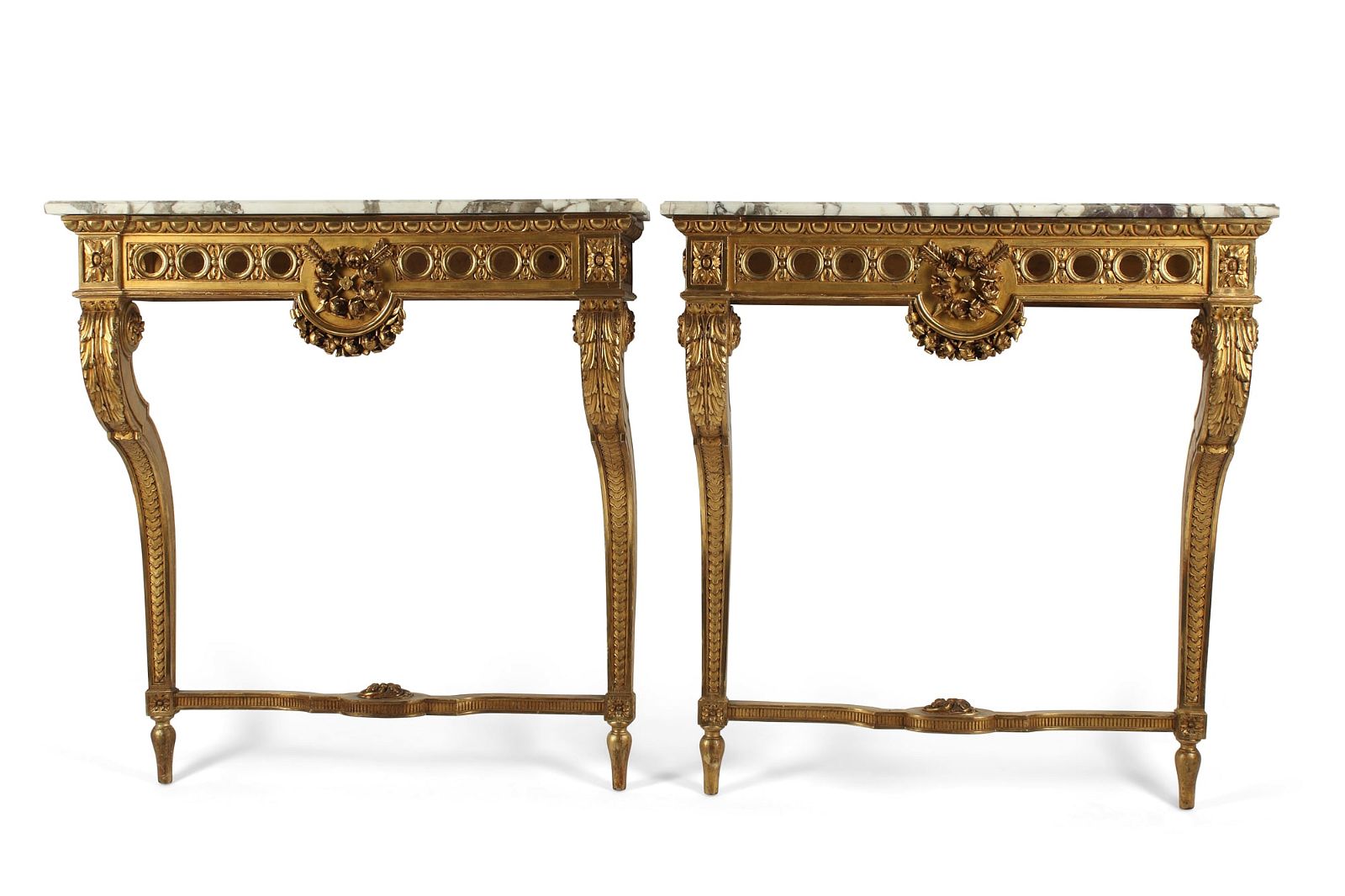 A PAIR OF LOUIS XVI STYLE CARVED