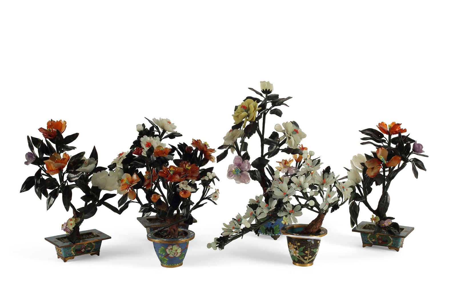 A GROUP OF SIX CHINESE FLORAL DECORATIONSA