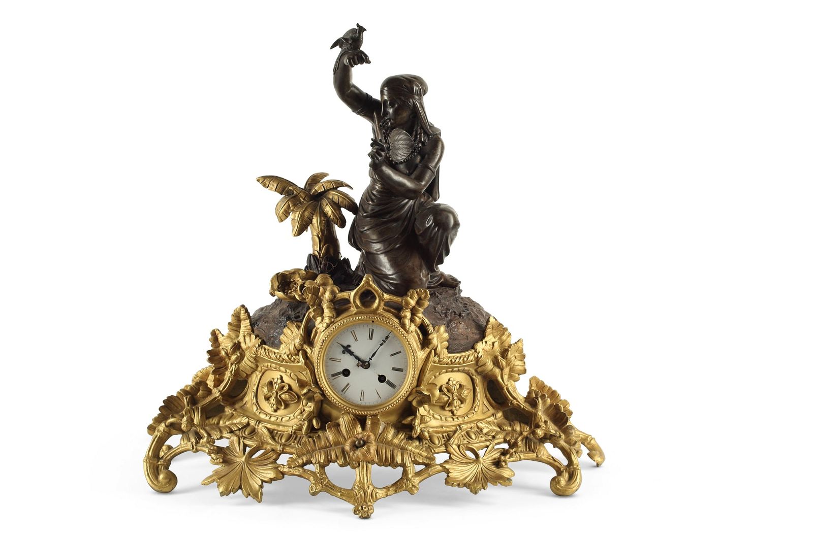 A FRENCH BRONZE FIGURAL MANTEL