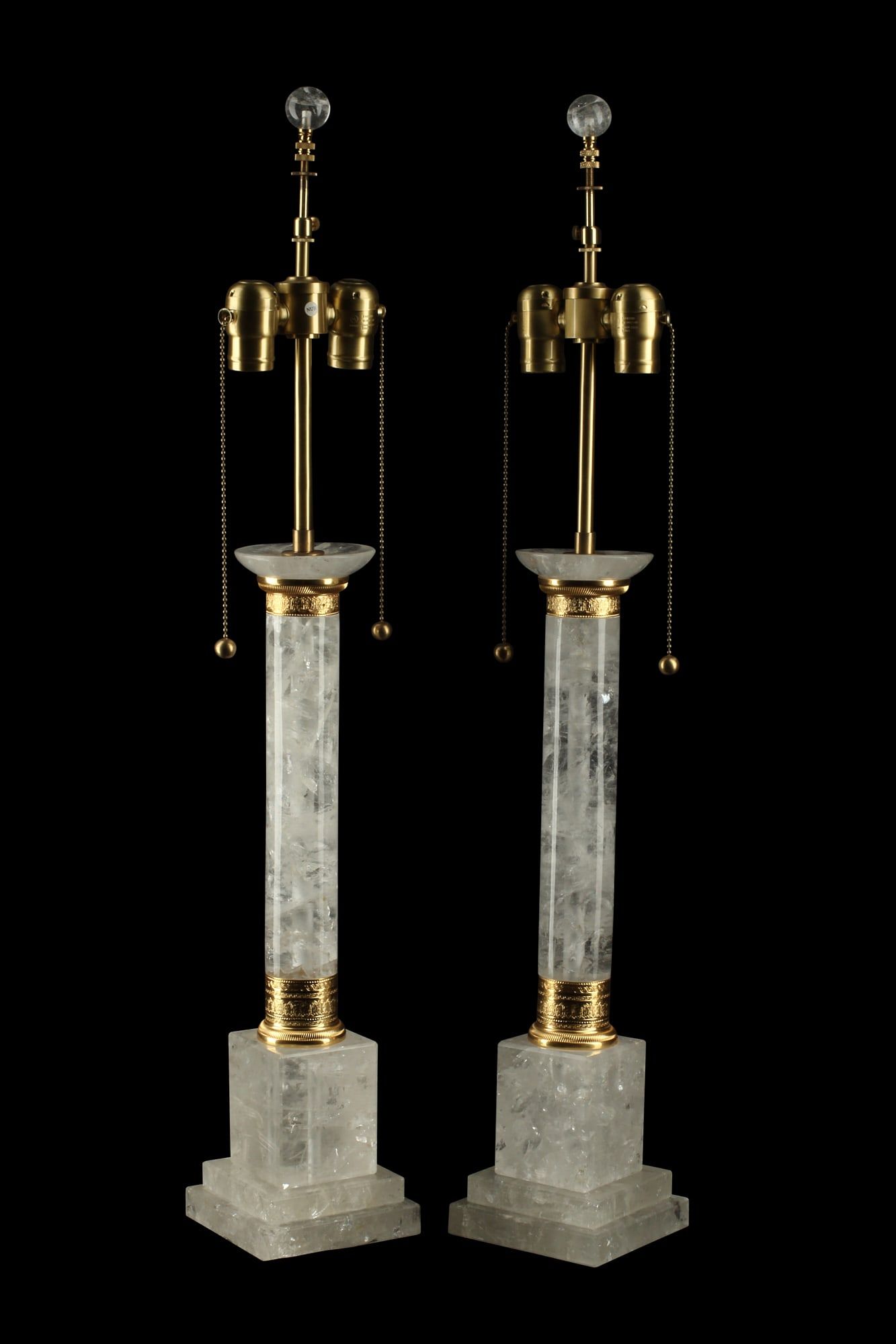 A PAIR OF EMPIRE STYLE LAMPSA pair