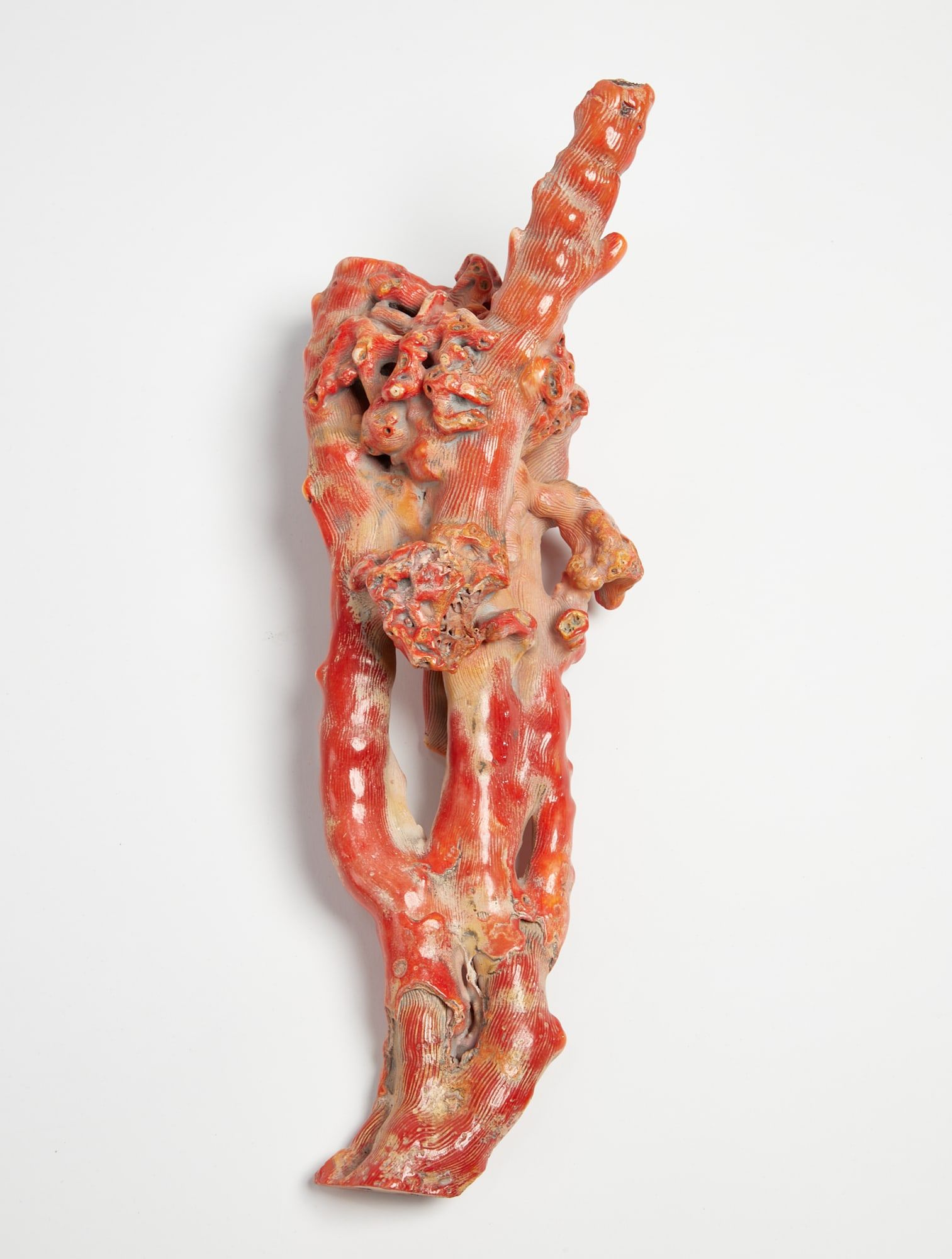 A CHINESE CORAL BRANCH SCULPTUREA