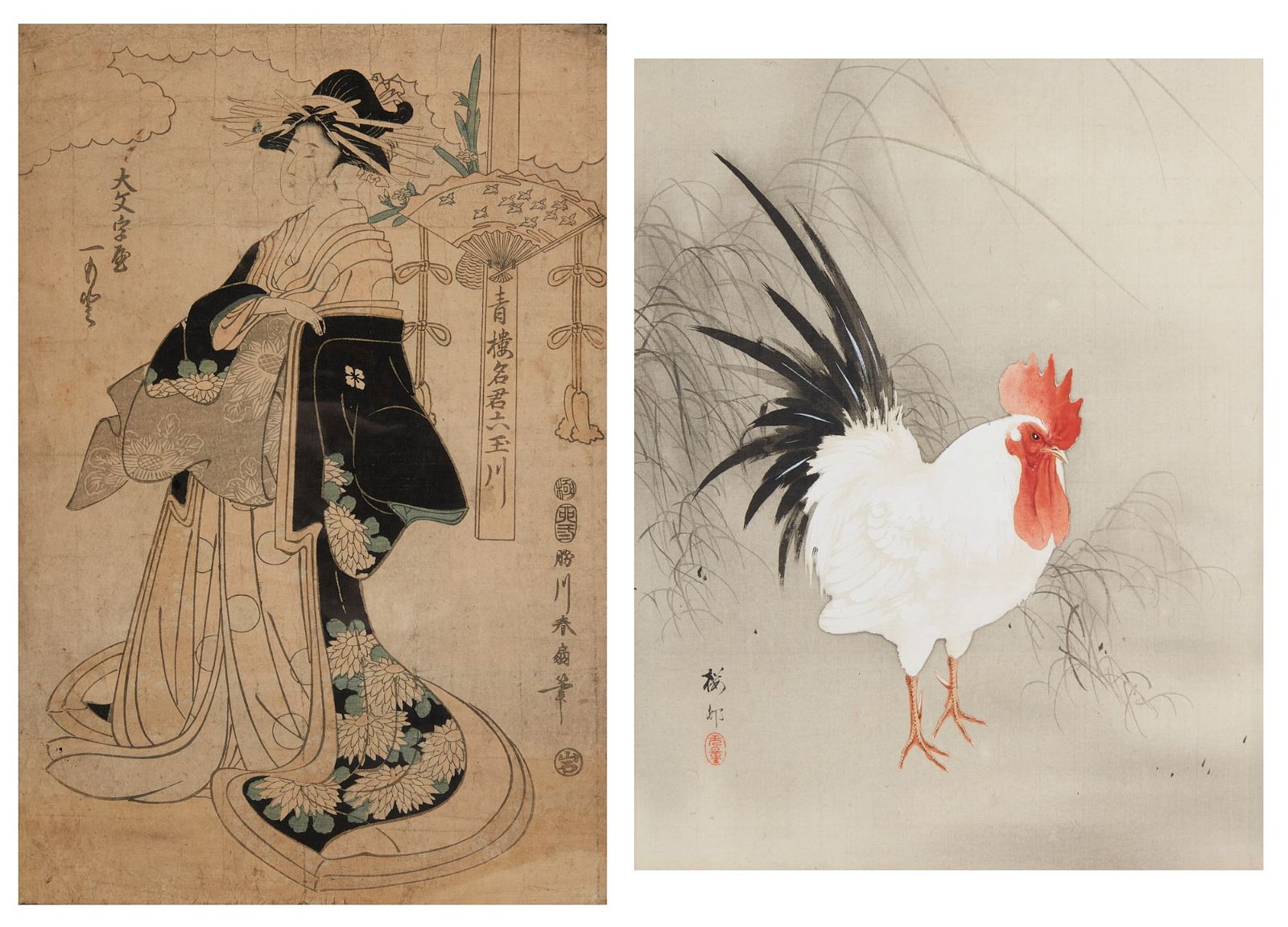 TWO JAPANESE WORKS ON PAPER OR