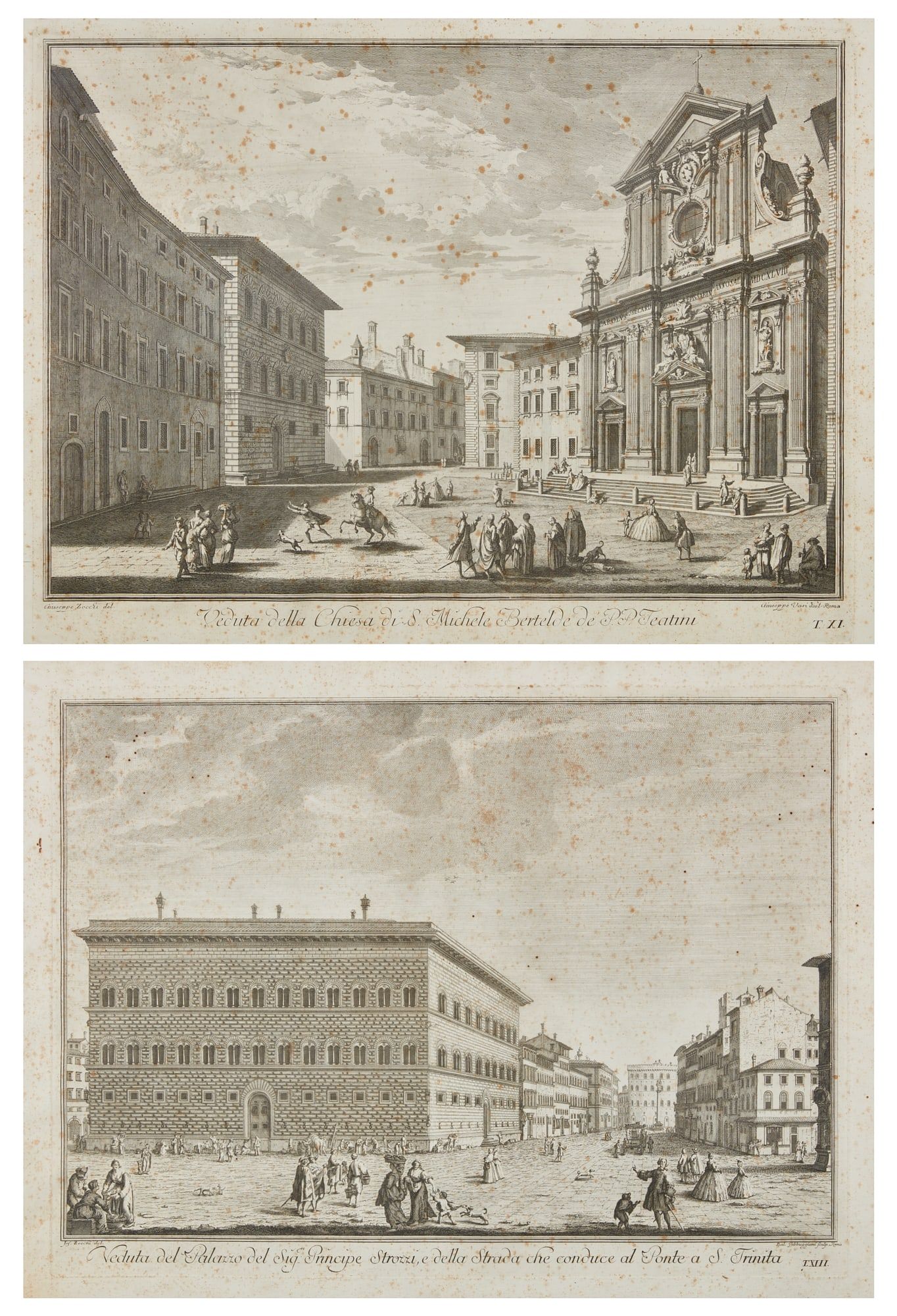 AFTER GIUSEPPE ZOCCHI, TWO VIEWS OF
