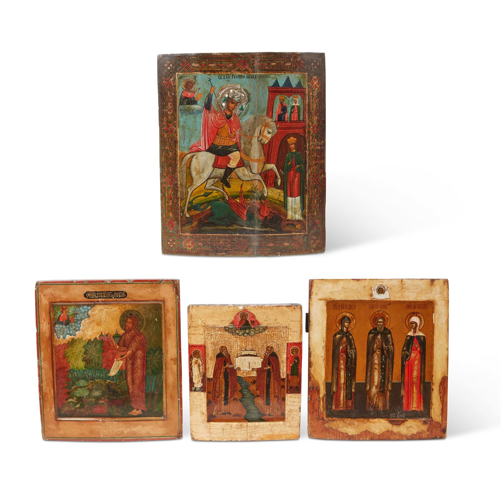 FOUR RUSSIAN ICONS, 18TH-19TH CENTURYFour