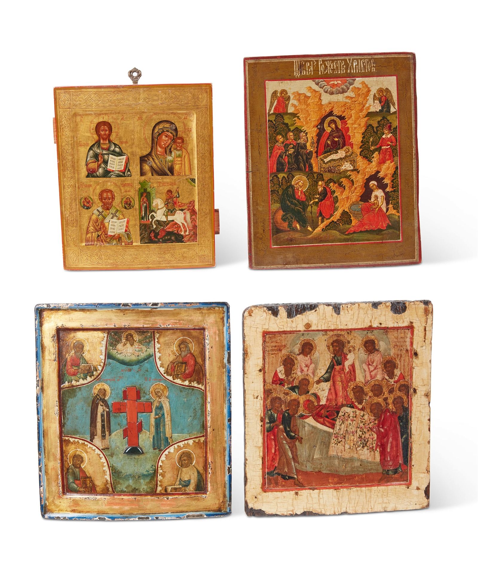 FOUR RUSSIAN ICONS, 18TH-19TH CENTURYFour