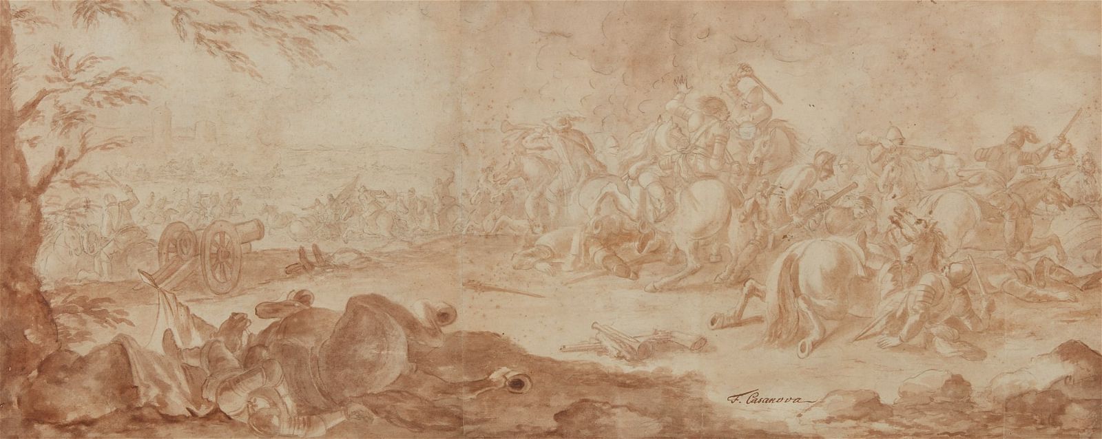 FRANCESCO GIUSEPPE CASANOVA, BATTLE