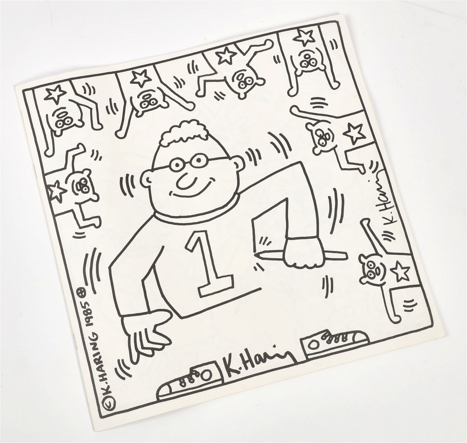 KEITH HARING, COLORING BOOK, SIGNEDKeith