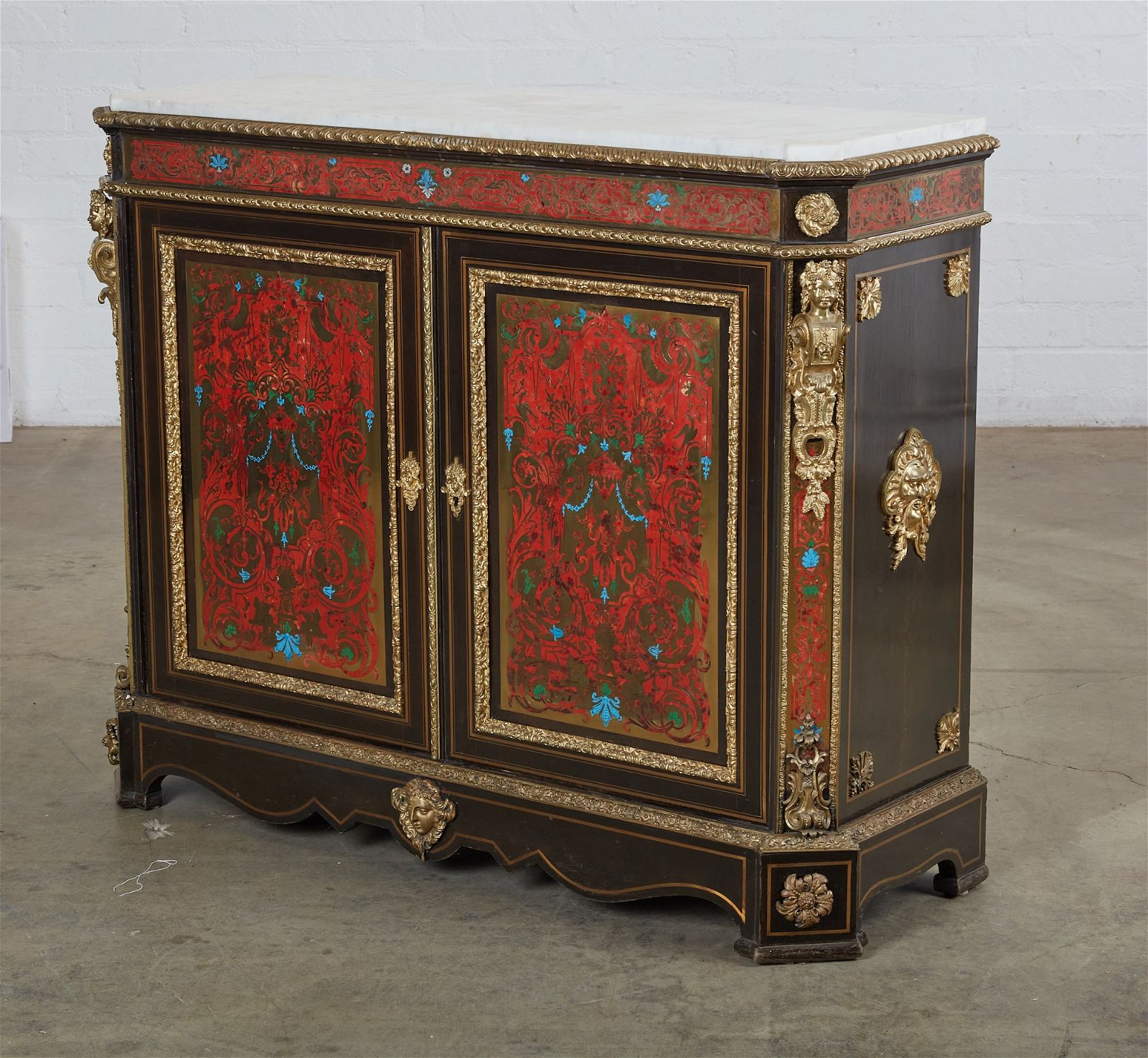 A NAPOLEON III BOULLE MARQUETRY