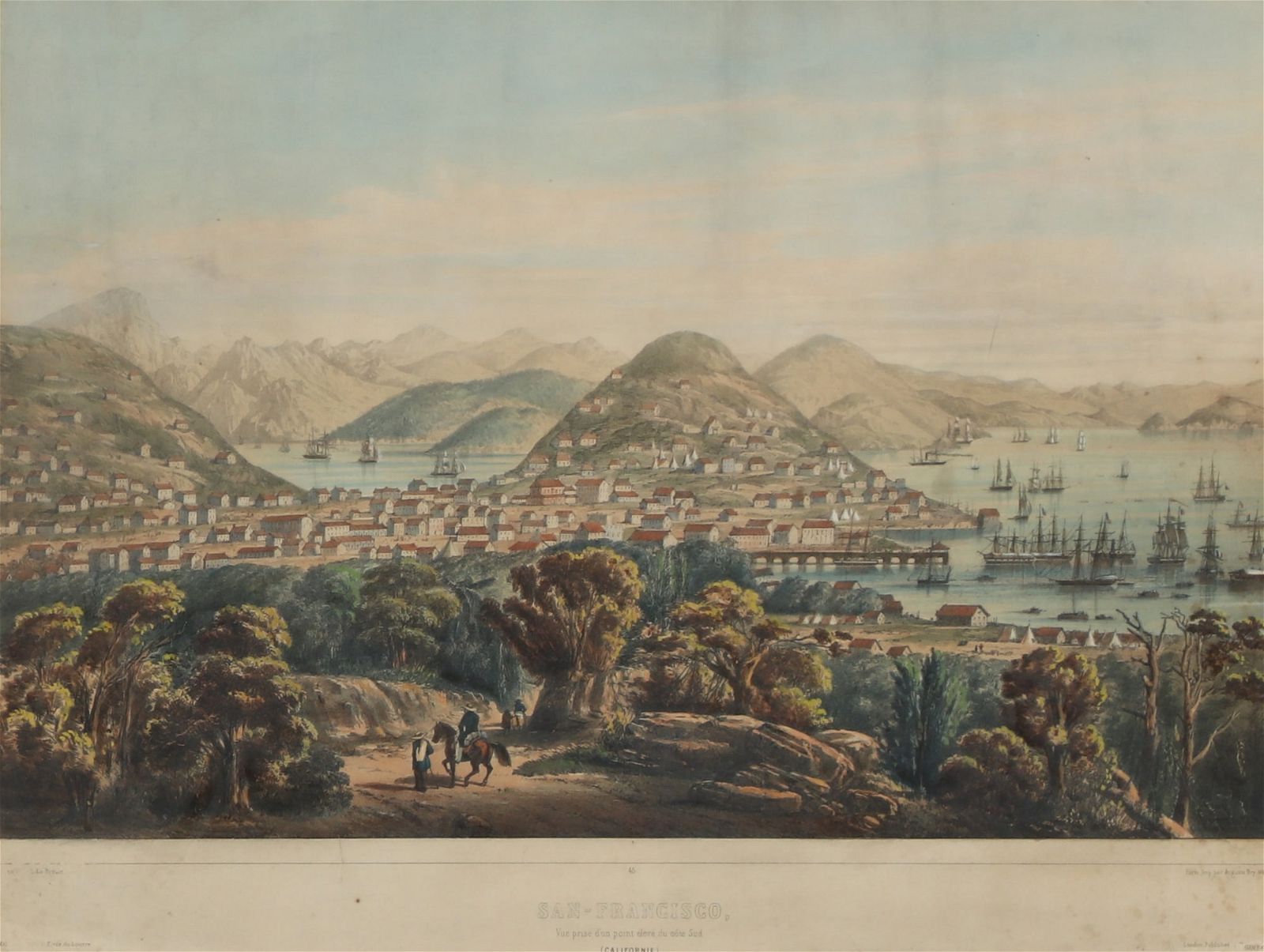 A LOUIS LE BRETON 1850 VIEW OF SAN FRANCISCOA