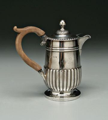 English silver milk pitcher round 90a16