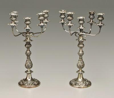 Pair silver plated candlesticks  90a17