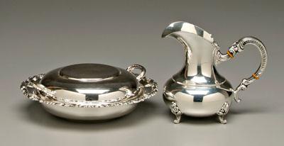 Sterling pitcher, entree dish,