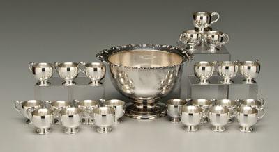 Sterling punch bowl 24 cups bowl 90a1b