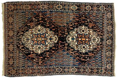 Finely woven Afshar rug two central 90a25