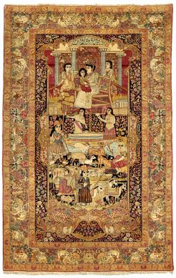 Fine pictorial Lavar Kerman rug  90a2a