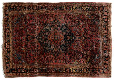 Sarouk rug, large blue central