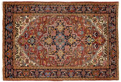 Karajeh or Heriz rug, large blue