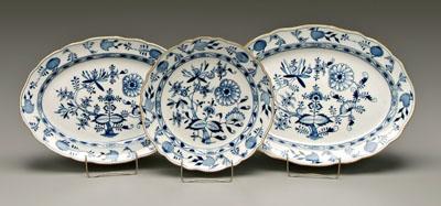 Three Meissen serving platters: