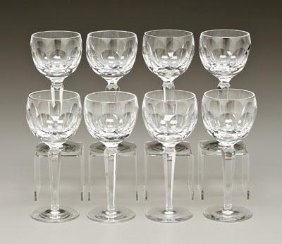 Eight Waterford wine glasses tapered 90a41