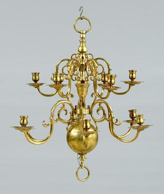 18th century brass chandelier,