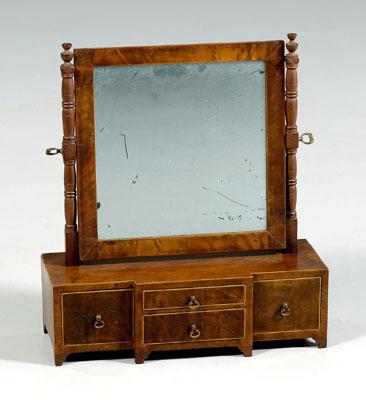 American Federal shaving mirror, inlaid