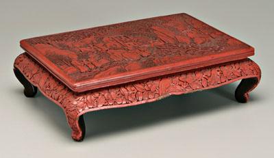 Chinese cinnabar lacquer table,