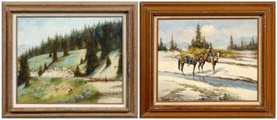 Two Thomas Quigley western paintings: