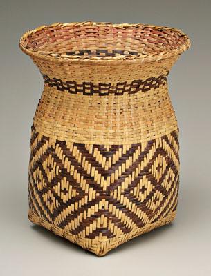 Cherokee river cane basket, traditional