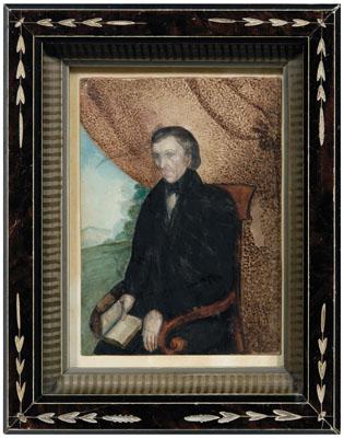 19th century Mormon miniature portrait 90adb