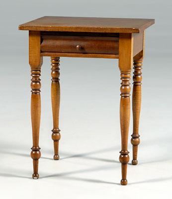 Southern tiger maple and cherry table,