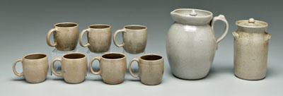 Nine pieces Ben Owen pottery all 90aea