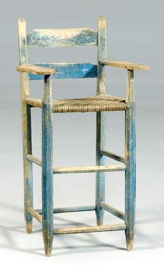 Southern blue-painted highchair, mixed