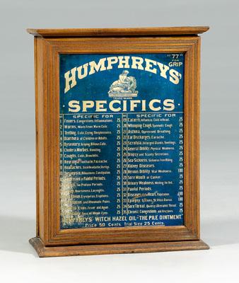 Humphreys Specifics cabinet, oak,