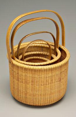 Nest of four Nantucket baskets: all