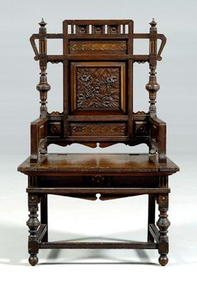 Aesthetic movement chair, carved