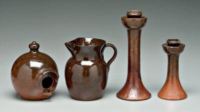 Four pieces Ben Owen pottery, all