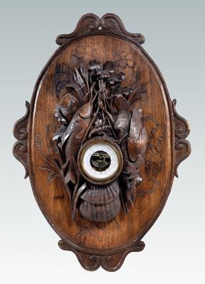 French barometer carved fruitwood 90b6e