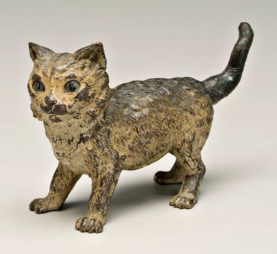 Bergman bronze cat cold painted  90b7b