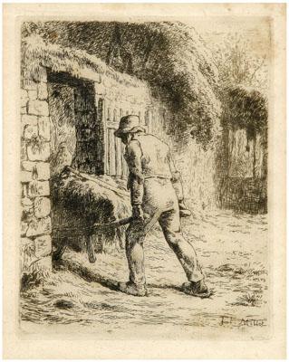 Jean Francois Millet etching French  90b96