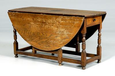 William and Mary oak dining table  90b9b