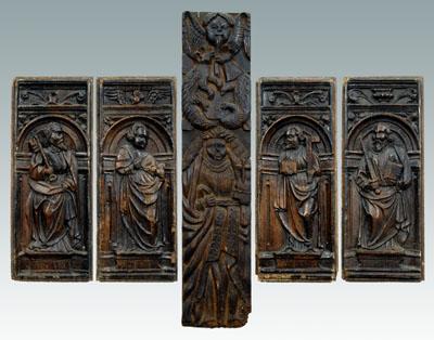 Five carved panels relief carvings 90b9c