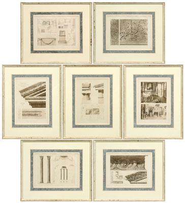 Twenty Lemercier prints architectural 90b9d