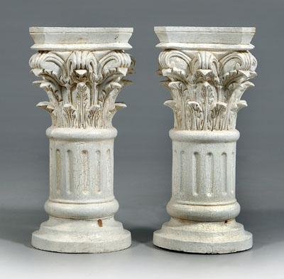 Pair Corinthian column form pedestals  90ba1